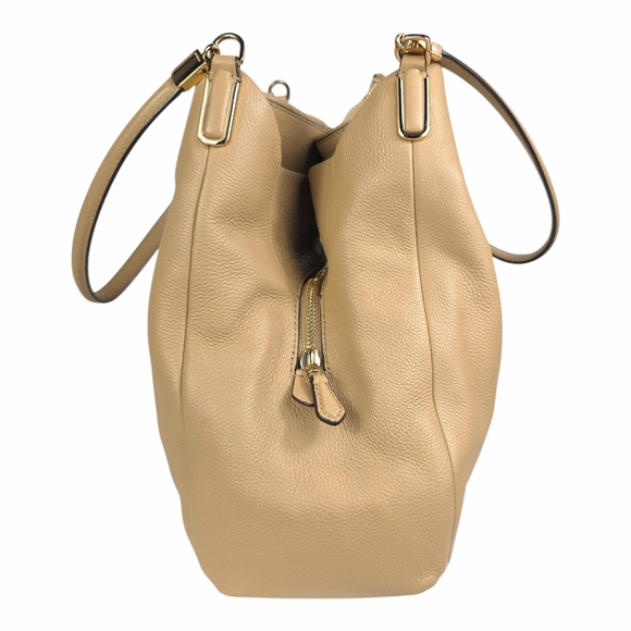 Authenticated COACH Phoebe Camel Color Pebbled Leather Large Shoulder Bag COA - Picture 5 of 17